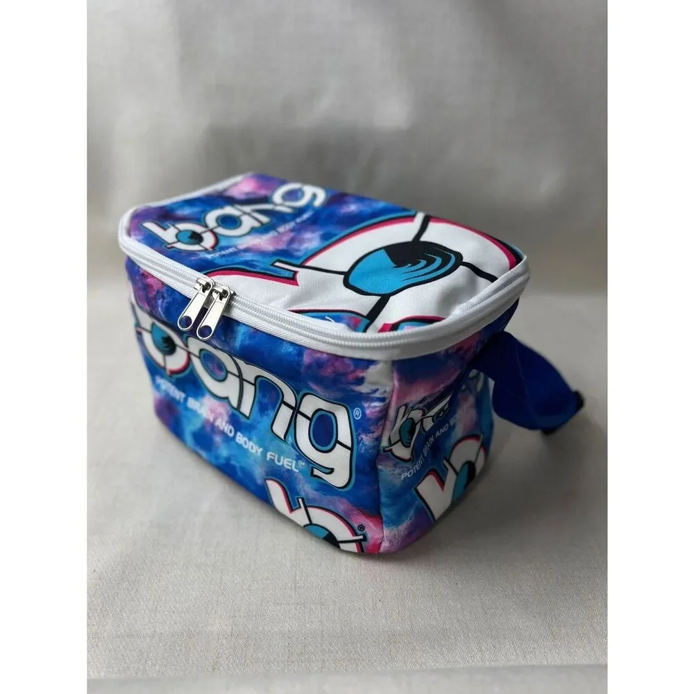 Bang Energy Galaxy Print Insulated Lunch Bag Cooler Blue Pink